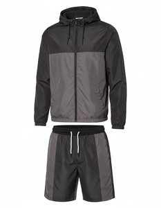 Survêtements personnalisés, veste de survêtement en nylon zippée et pantalon de survêtement en nylon, ensemble de survêtement coupe-vent personnalisé - Product Image 6
