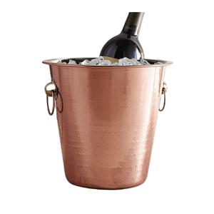 Refroidisseur de vin Antique en cuivre pur fabriqué à la main en métal de forme ronde - Product Image 4