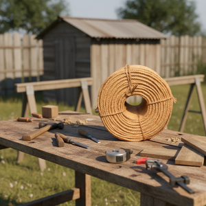 เชือกปอกระเจาธรรมชาติแข็งแรงยืดหยุ่น3มม. และ4มม. เชือกเป็นมิตรต่อสิ่งแวดล้อมสำหรับงานหัตถกรรมบรรจุภัณฑ์ตกแต่งสวนบ้านและโปรเจกต์ DIY - Product Image 3