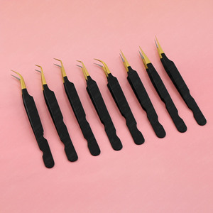 Volume russe 90 degrés Boot Extension de cils pince à épiler longue pointe droite extension de cils pince à épiler volume ergonomique - Product Image 4