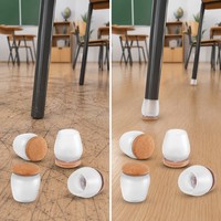 Protections de pieds de meubles en silicone anti-rayures, silencieuses et réduisant le bruit pour chaises et tables d'école, fabriquées en Chine