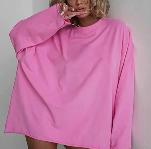 Wholesale Custom Logo Winter Front Latest Design Plus Size Solid Color <b>Jumper</b> Mock Neck Oversized Sweatshirt for Women - Product Image 1