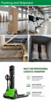Transpalette Électrique Auto-Chargeur 1.5T avec Batterie Lithium - Chariot de Manutention Portable pour Chargement de Camion