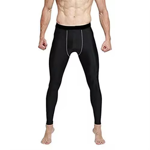 Pantalon de compression haute élasticité avec taille élastique et motif imprimé pour l'entraînement physique masculin et le soutien musculaire - Product Image 3
