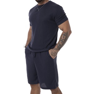 OEM O-Neck Men's Winter <b>Sport</b> Shorts Set Oversized Summer T-Shirt & Shorts with 2 Pockets Tracksuit - Product Image 2