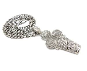 VVS จี้เพชรกลมสำหรับผู้ชายเครื่องประดับเงิน925เย็นชุดสร้อยคอโซ่อินฟินิตี้แบบสั่งทำ - Product Image 3