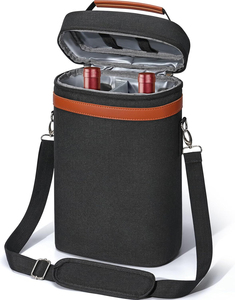 Leakproof Insulated <b>Bottle</b> <b>Bags</b> for Travel Beach Dinner Party 2 <b>Bottle</b> Wine <b>Bag</b> Wine <b>Cooler</b> Carrier Wine Gift Tote <b>Bag</b> - Product Image 1