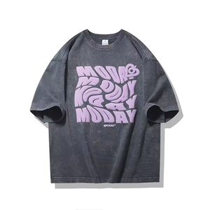 Camiseta personalizada de algodón 100% para hombre, ropa de peso pesado, Camiseta estampada de marca, Camiseta con estampado de soplo con logotipo en stock - Product Image 5