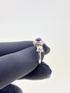 925ทำด้วยมือเงินสเตอร์ลิงธรรมชาติเจียระไนอเมทิสต์ชุดหนามเตยสไตล์โบฮีเมียนแหวนแต่งงานและครบรอบเครื่องประดับชั้นดี - Product Image 4