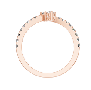 แหวนเพชรแบบมีง่าม14K สไตล์คลาสสิกได้รับการรับรองจากห้องแล็บแบบสั่งทำ - Product Image 2