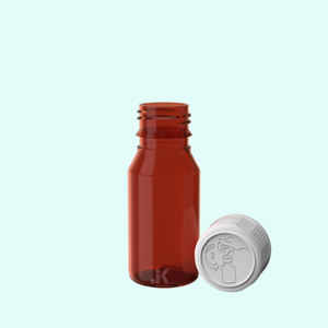 Envases de plástico fabricante vietnamita PET jarabe 50ml cuadrado redondo con tapa CR ámbar OEM ODM servicio mejor calidad M0769 - Product Image 2