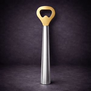 Abridor de Botellas de Acero Inoxidable con Cabeza con Acabado Dorado, Diseño Moderno y Elegante, Agarre Ergonómico, Herramienta de Barra Duradera de Primera Calidad para Fiestas - Product Image 1