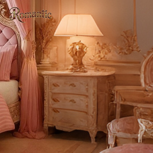Lit de princesse en bois massif de style européen classique, chambre de fille, villa personnalisée, lit à baldaquin luxueux et romantique <span class=keywords><strong>rose</strong></span> - Product Image 5