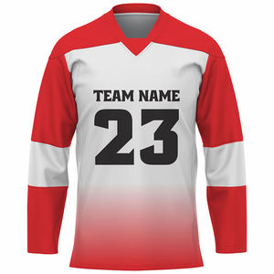 Servicio OEM ODM, Jersey de Hockey sobre Hielo Personalizado, Nuevo Diseño de Moda, Mangas Largas, Impresión Personalizada, Transpirable, 100% Poliéster - Product Image 2