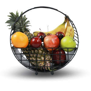 ตะกร้าเหล็กกลมสำหรับโรงแรมรีสอร์ทการออกแบบตกแต่งที่ทันสมัยสำหรับผลไม้และผักสีทอง - Product Image 3