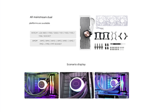 ชุดระบายความร้อนด้วยน้ำสำหรับ CPU MasterLiquid B360 Pro ขนาด 360 มม. สำหรับคอมพิวเตอร์ตั้งโต๊ะ ระบบระบายความร้อนแบบ All-in-One เงียบ - Product Image 6