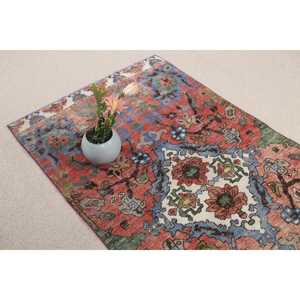 พรมตุรกี, พรมวินเทจขนาด 0.3x6.1 ฟุต, พรมขนสัตว์ลายพรางสีแดง - Product Image 5