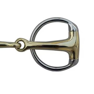 Broca de mordaza de carreras de acero inoxidable-Boca de Mullen con mejillas sueltas giratorias, ganchos y cadena de bordillo - Product Image 6