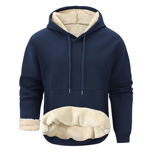 เสื้อฮู้ดผู้ชายผ้าฝ้ายผสมมีกระเป๋า - Product Image 1