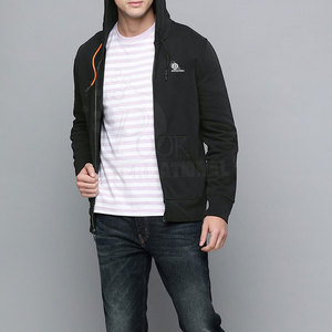 Solid Color Men Hoodies <b>Blank</b> Hoodies For Men Full Zipper Sustainable Men Hoodies In Wholesale - Product Image 4
