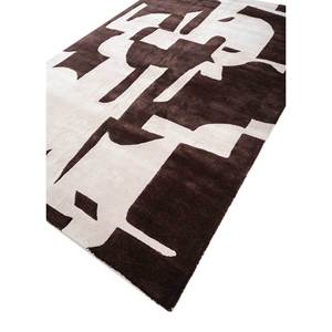 White Noise Ivory <b>Hand</b> <b>Tufted</b> Wool Viscose <b>Rug</b> 10mm Abstract for Home Living Room Hallway TNQ-3206 New Rectangle Striped Design - Product Image 2