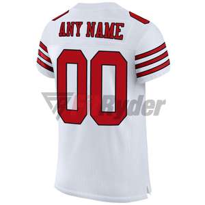 Maillot de football américain confortable 100% polyester uniforme respirant à séchage rapide grande taille prix de gros bon marché - Product Image 3