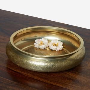 Bol de service moderne pour la maison hôtel Restaurant ustensiles de cuisine vaisselle Unique fruits secs Dates bol de service bols en métal de forme ronde - Product Image 3