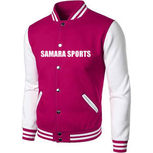 Chaqueta universitaria en blanco personalizada al por mayor, chaqueta de béisbol universitaria de cuero personalizada, chaqueta con letras bordadas - Product Image 2