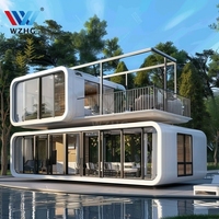 Maisonnette moderne Apple Cabin avec conteneur plat et structure en acier préfabriquée pour usage domestique, bureau ou camping