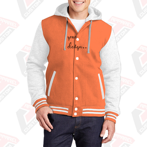 Veste universitaire personnalisable 100% coton polaire pour hommes avec capuche chaleur hivernale impression numérique et conception teinte unie - Product Image 4