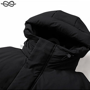 Abrigos acolchados largos de invierno para hombre, chaquetas cálidas y gruesas con cremallera abotonada con cuello levantado y capucha para clima frío, prendas de vestir - Product Image 5