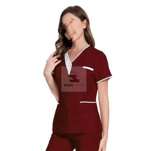 Uniforme médico de hospital, uniforme de enfermera de manga corta con logotipo personalizado - Product Image 6