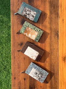 Etui de téléphone portefeuille pour femmes nouveau design élégant vert gaufré véritable cuir de fourrure de vachette à la mode Western Offre Spéciale sculpture pochette - Product Image 5