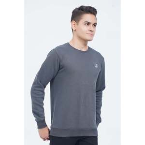 Custom logo Men's BAILZ Crew Neck Sweatshirt Long Sleeves Solid Pattern 3D Embroidery Anti-Wrinkle Screen <b>Printed</b> XXS for Autumn - Product Image 5