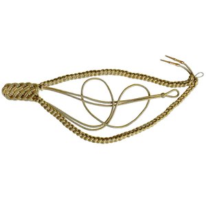Puntas de Cordón Fang en Amarillo Dorado y Azul, Diseño Clásico de Cordón Dorado, Aiguillette de Algodón y Poliéster, Ornamental, Personalizable - Product Image 6