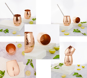 Auténtica botella India Ayurvédica de cobre de metal con vasos, Juego de vasos hechos a mano para celebraciones, regalos y uso diario - Product Image 6