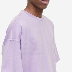 Precio al por mayor de ropa informal para hombre mejor estilo lavado ácido Camiseta 100% algodón de corte suelto impreso camiseta para hombres - Product Image 6