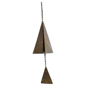 Campana de viento de hierro de flujo urbano diseñada con acabado de metal contemporáneo que ofrece un sonido claro atractivo minimalista Art Deco Pascua - Product Image 4