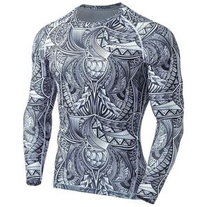 เสื้อออกกำลังกายโพลีเอสเตอร์สำหรับทุกเพศเสื้อรัดรูปแขนยาวระบายอากาศเข้ารูปพอดีตัวพิมพ์ลายได้ตามต้องการ - Product Image 3