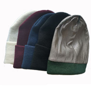 Hot Selling <b>Beanies</b> for Men Women Ribbed Cable <b>Merino</b> Acrylic/Cotton Knit Cashmere Headwear Designer Logo - Product Image 3