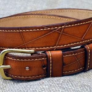 เข็มขัดหนังคุณภาพสูงสำหรับผู้ชาย ออกแบบโลโก้ได้ตามต้องการ เหมาะสำหรับออกกำลังกาย ยกน้ำหนัก และฝึกซ้อม - Product Image 6