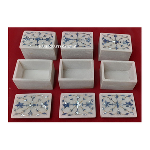 New Best Selling Natural White Marble Product Mother of Pearl Inlay Jewelry Box Ring Necklace Safety Storage MOP Top Gift - Product Image 1