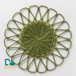 Manteles Individuales Redondos de Ratán Natural Hechos a Mano, Estilo Campestre, de Lujo, Ecológicos, para Bebés y Niños - Product Image 3