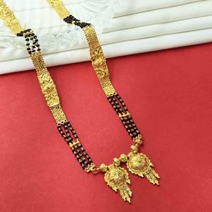 Venta al por mayor 24K formando oro relleno largo Vati Mangalsutra, tradicional indio Vati Mangalsutra, uso diario oro acabado Mangalsutra - Product Image 2