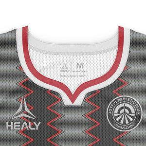 Free Design Street Style Jersey Durable Moisture Wicking Basketball Uniform Zigzag Print Applique Plus Size for Court Games - Product Image 3