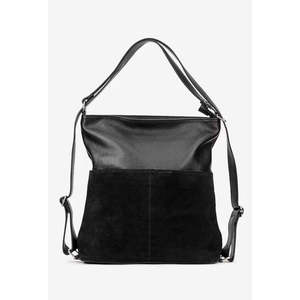 Borsa e Zaino Morbidi in Vera Pelle Scamosciata e Pelle Dollar - Made in Italy - Art. 25392 - Product Image 1