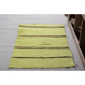 Tapis Classique Moderne en Laine Verte et Marron de 2.8X5 pieds, Style Turc Vintage, Rectangle Patchwork en Latex pour Chambre d'Adolescents - Product Image 2