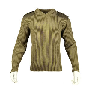 เสื้อสเวตเตอร์ถักคอวีผู้ชาย ผ้าอะคริลิก ระบายอากาศได้ดี ไม่หดตัว คุณภาพสูง สำหรับฤดูหนาว ปรับแต่งลวดลายด้านหน้าได้ - Product Image 1