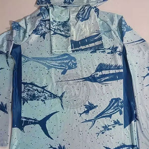 Prix usine OEM impression séchage rapide Polyester pêche à capuche hommes élégant Sublimation imprimé chasse pêche à capuche - Product Image 2