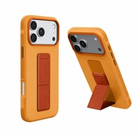 Coque de téléphone en TPU et PC avec support en cuir, chargement magnétique sans fil, antichoc pour iPhone 14-17, fabricant OEM ODM Chine
